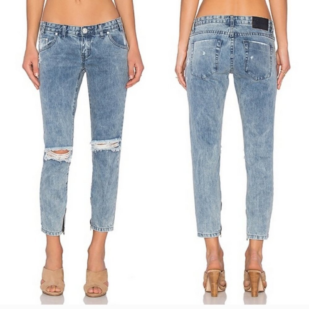 One Teaspoon Freebirds Distressed Crop Jean 25